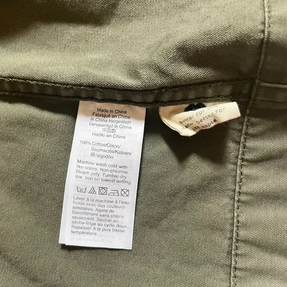 **Madewell "Passage Jacket" | XXS | Army Surplus Green | Cinch Waist | Pockets** - Picture 10 of 12